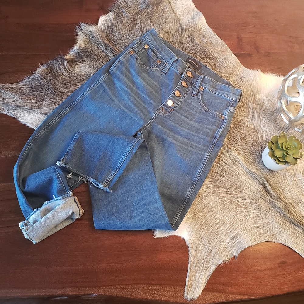 J. Crew Vintage Straight Button Fly & Raw Hem